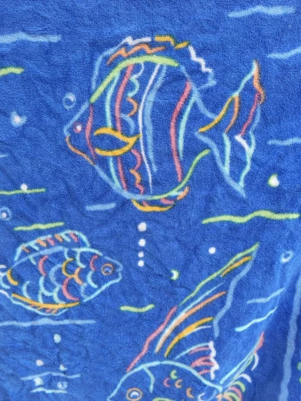 Terrisol Beach Towel Blanket FISH Large Hard to Find SUMMER BEACH Pool Party